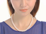 11-13mm Freshwater Pearl necklace strand white large pearl 18