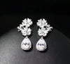 CZ Dangle Drop Earrings 5ct Top Quality CZ simulated diamond white in LED light box Bridal by Lily Treacy