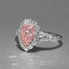 4ct CZ Ring Pink Pear Cut women Promise, Engagement, Proposal, Wedding Size 7 8 9