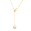 Lily Treacy 10-11mm Golden South Sea Pearl 18K Yellow Gold Pendant Necklace Up to 20