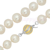 8.5-9.5mm Freshwater Pearl Necklace Strand White 18