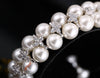 LilyTreacy Pearl Bracelet double row Quality 8mm Shell Pearl & Top CZ white 7.5