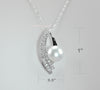 11mm Freshwater Pearl Premium 925 Sterling Silver Top CZ Pendant Necklace