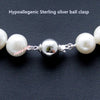 5-6mm White Freshwater Pearl Sterling Silver Clasp Necklace Strand 18
