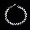 Tennis Bracelet CZ Marquise Cut White Leaf 7