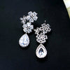 CZ Dangle Drop Earrings 5ct Top Quality CZ simulated diamond white in LED light box Bridal by Lily Treacy