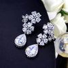 CZ Dangle Drop Earrings 5ct Top Quality CZ simulated diamond white in LED light box Bridal by Lily Treacy