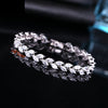 Tennis Bracelet CZ Marquise Cut White Leaf 7