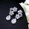 CZ Dangle Drop Earrings 5ct Top Quality CZ simulated diamond white in LED light box Bridal by Lily Treacy