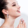 CZ Dangle Drop Earrings 5ct Top Quality CZ simulated diamond white in LED light box Bridal by Lily Treacy