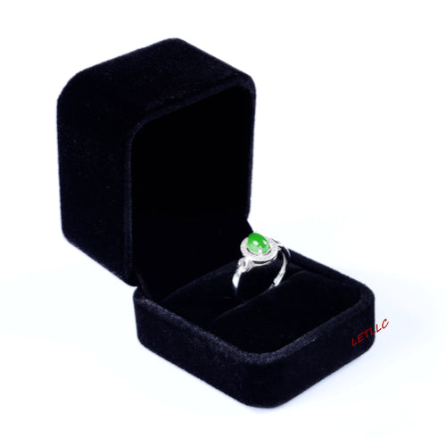 Lily Treacy Deluxe Black Velvet Ring Box Engagement,weddings, Pocket size