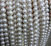 8.5-9.5mm White Freshwater Pearl Lustrous loose pearl fully drilled Strand Necklace WITHOUT clasp