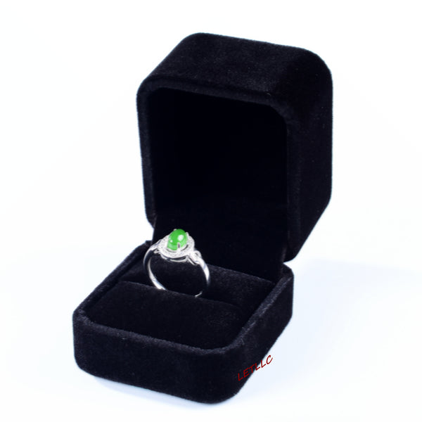 Lily Treacy Deluxe Black Velvet Ring Box Engagement,weddings, Pocket size