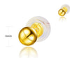 18K Yellow Gold Ball stud Earrings Women Men Unisex 3mm or 4mm