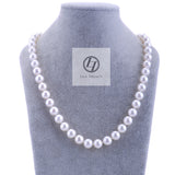Lily Treacy 11-12mm Top Quality white Freshwater pearl necklace strand with 14K solid gold clasp 18″