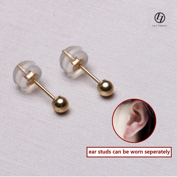 Lily Treacy Japanese Akoya pearl drop earrings solid gold ear studs pendant combo bridal 7.5-8mm