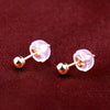 18K Yellow Gold Ball stud Earrings Women Men Unisex 3mm or 4mm