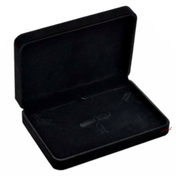 Deluxe Large Jewelry Set Gift box Black Beige(white) Velvet for Necklace Earrings Rings or Pearl Set