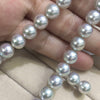Lily Treacy 9-9.5mm Japanese Akoya Pearl Matama 14K gold Necklace strand Silver bridal wedding 18