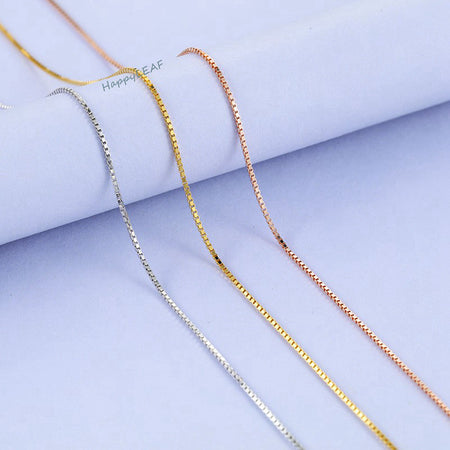 925 Sterling Silver "O" Chain Necklace 18K Yellow Rose White Gold Vermeil 16" 18" 20" 30"