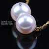 Lily Treacy Japanese Akoya pearl drop earrings solid gold ear studs pendant combo bridal 7.5-8mm