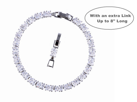 Tennis Bracelet Top Cubic Zirconia Brilliant Cut 20ctw Double-row white 7.5" Bridal by Lily Treacy