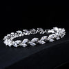 Tennis Bracelet CZ Marquise Cut White Leaf 7