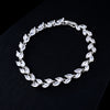 Tennis Bracelet CZ Marquise Cut White Leaf 7