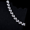 Tennis Bracelet CZ Marquise Cut White Leaf 7