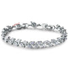 Tennis Bracelet CZ Marquise Cut White Leaf 7