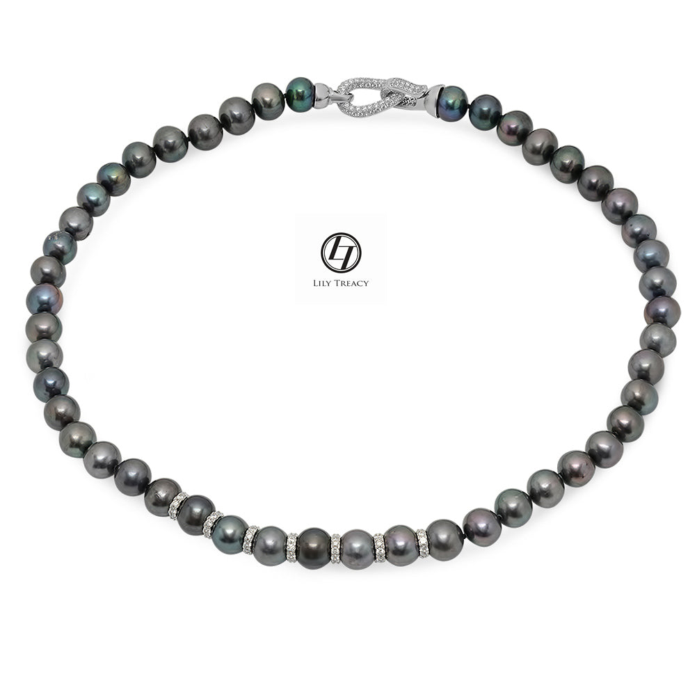 Freshwater Pearls on Black Leather Wrap Bracelet – Katie Joëlle