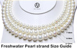 9-10mm Freshwater Pearl Necklace Strand Metallic Rose Pink 18